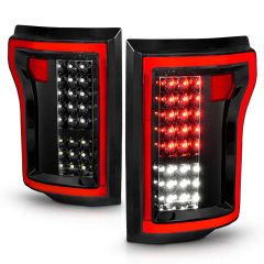 FORD F-150 15 -17 FULL LED TAIL LIGHTS BLACK CLEAR LENS