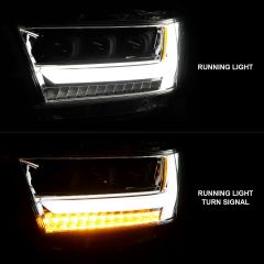RAM 1500 (NEW BODY) 19-21  FULL LED PROJECTOR HEADLIGHTS CHROME W/ SEQUENTIAL SIGNAL (LEFT SIDE) (DOES NOT FIT ON FACTORY LED SYSTEM)