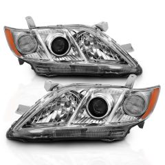 TOYOTA CAMRY 07-09 HEADLIGHTS CHROME AMBER (OE REPLACEMENT)