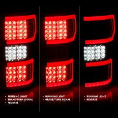 FORD F-150 18-20 LED TAILLIGHT CHROME (RED LIGHT BAR) (W/ SEQUENTIAL)
