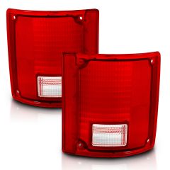 CHEVY BLAZER 78-91 Tail Lights Lens RED/CLEAR LENS W/O CHROME TRIM FLEETSIDE (OE REPLACEMENT)